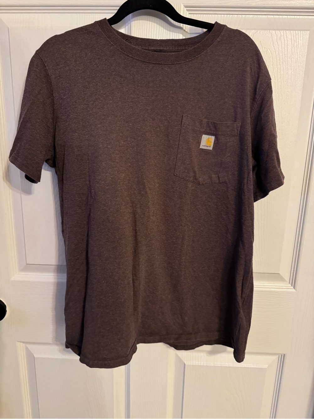 Carhartt Pocket T-Shirt Women’s L Brown Heather Loose Fit